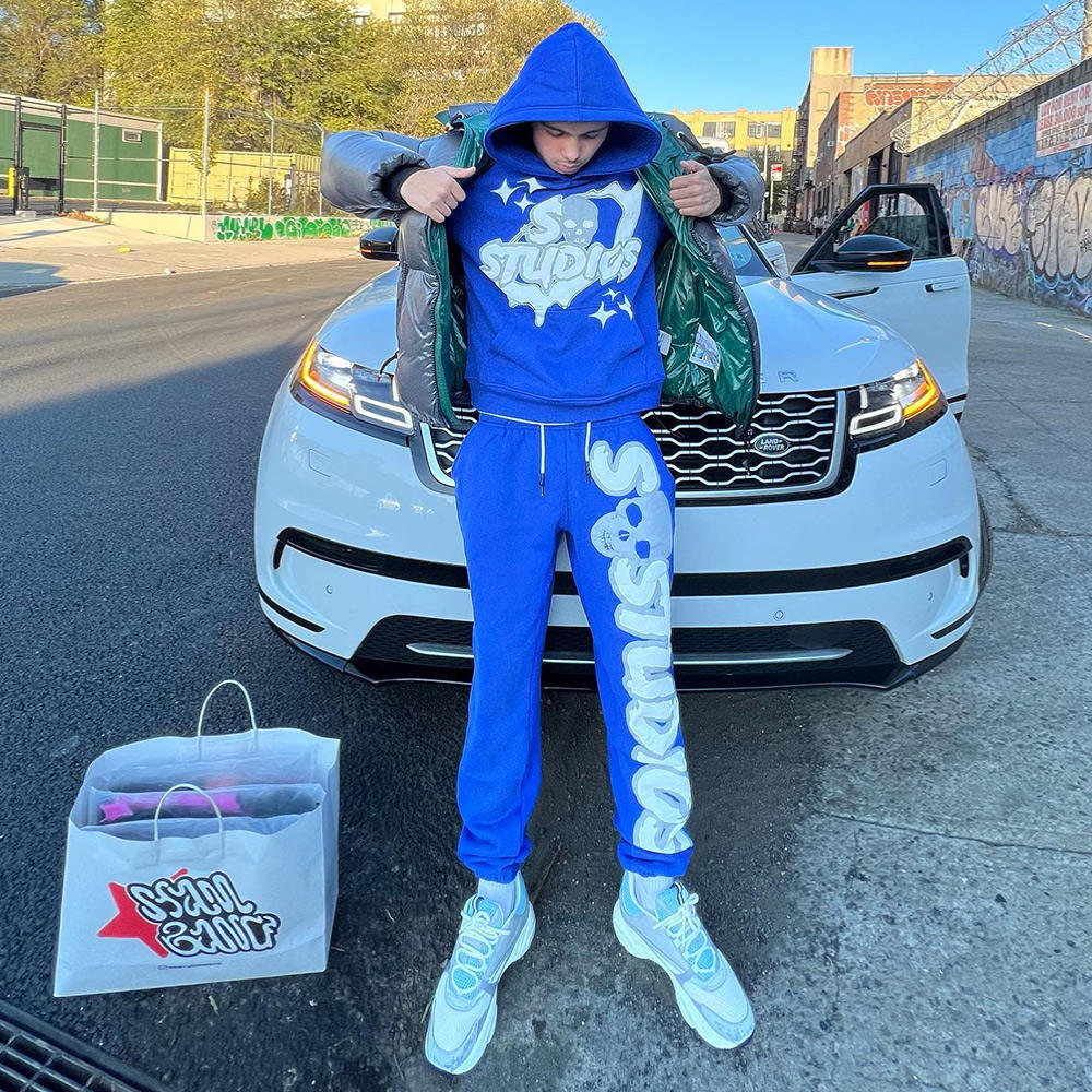 Custom Logo Heavyweight Sweatpants Sets Screen Silk Print Cropped Sweatshirt And Hoodie Tracksuit Sweatsuit,Shuliqi Apparel - Men's Clothing Wholesale Manufacturer,Custom Logo Heavyweight Sweatpants Sets Screen Silk Print Cropped Sweatshirt And Hoodie Tracksuit Sweatsuit