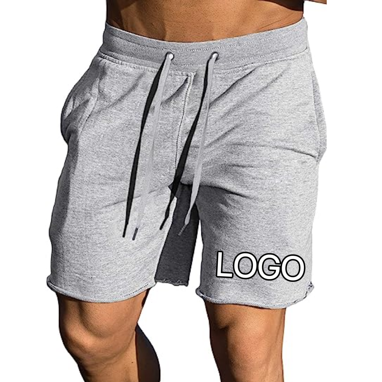 Custom Logo 7 inches Running Training Jogging Shorts Raw Edge Fleece Shorts Men,Shuliqi Apparel - Men's Clothing Wholesale Manufacturer,Custom Logo 7 inches Running Training Jogging Shorts Raw Edge Fleece Shorts Men