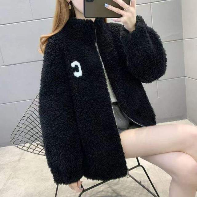Woven fleece fleece jacket for women's autumn and winter warmth, lamb velvet coral velvet jacket, warm lining,Shuliqi Apparel - Men's Clothing Wholesale Manufacturer,Woven fleece fleece jacket for women's autumn and winter warmth, lamb velvet coral velvet jacket, warm lining