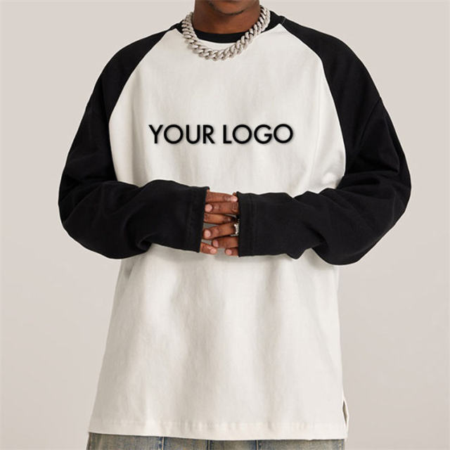 Wholesale Organic Cotton Long Sleeve Oversized T-Shirt Custom Logo Color Matching Raglan Sleeve Blank T-Shirts,Shuliqi Apparel - Men's Clothing Wholesale Manufacturer,Wholesale Organic Cotton Long Sleeve Oversized T-Shirt Custom Logo Color Matching Raglan Sleeve Blank T-Shirts