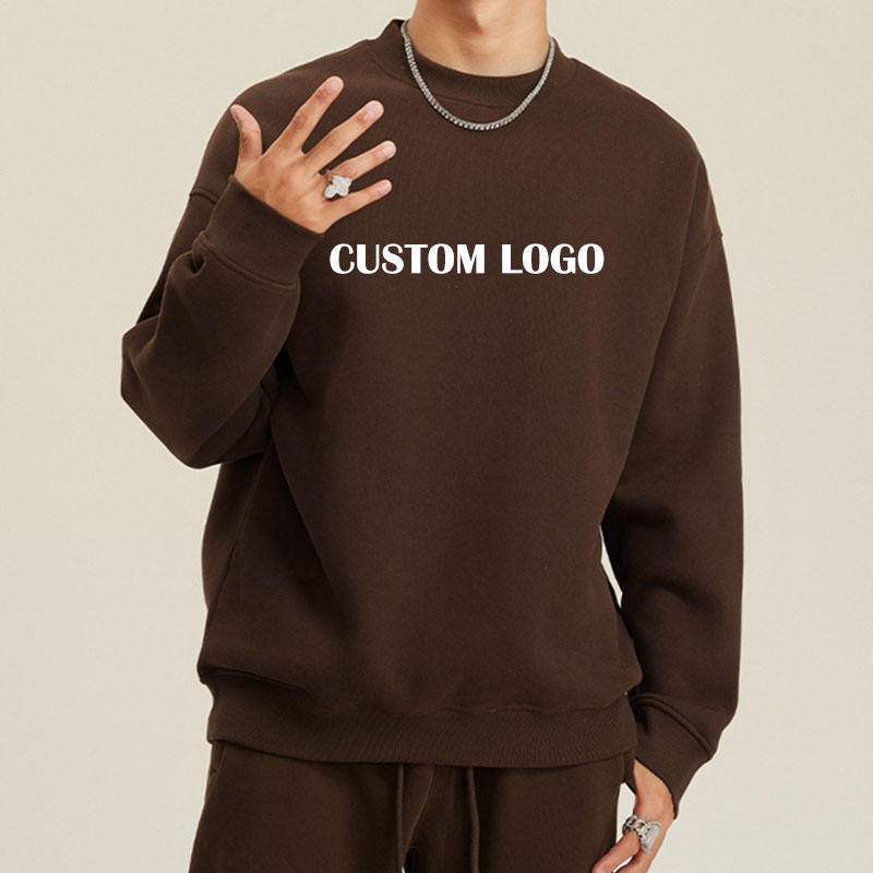 Fashion Logo Printing Thick Fleece Hoodies Custom Logo Drop Shoulder Heavy Weight Cotton Crewneck Sweatshirt For Men,Shuliqi Apparel - Men's Clothing Wholesale Manufacturer,Fashion Logo Printing Thick Fleece Hoodies Custom Logo Drop Shoulder Heavy Weight Cotton Crewneck Sweatshirt For Men