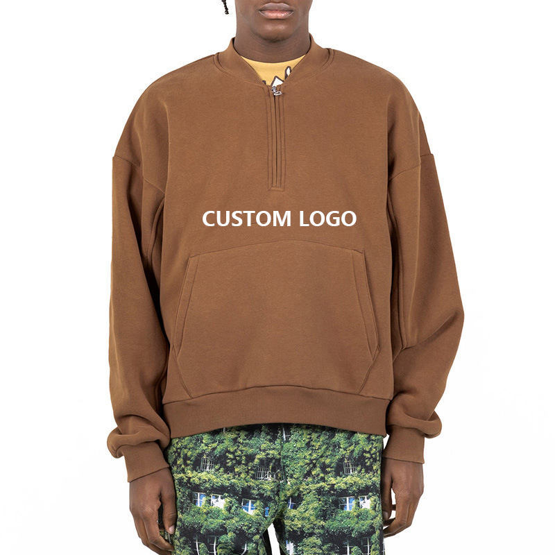 Streetwear Custom Vintage Blank Quarter Zip Pullover Hoodie 100% Cotton Fleece Crewneck Sweatshirt for Men,Shuliqi Apparel - Men's Clothing Wholesale Manufacturer,Streetwear Custom Vintage Blank Quarter Zip Pullover Hoodie 100% Cotton Fleece Crewneck Sweatshirt for Men