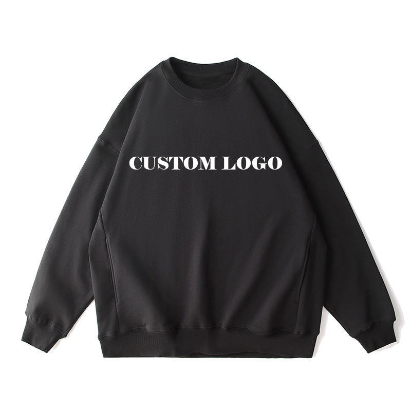 Street Wear Plus Size Sweatshirts Custom Embroidered Logo Heavyweight Oversized French Terry Crewneck Sweatshirt,Shuliqi Apparel - Men's Clothing Wholesale Manufacturer,Street Wear Plus Size Sweatshirts Custom Embroidered Logo Heavyweight Oversized French Terry Crewneck Sweatshirt