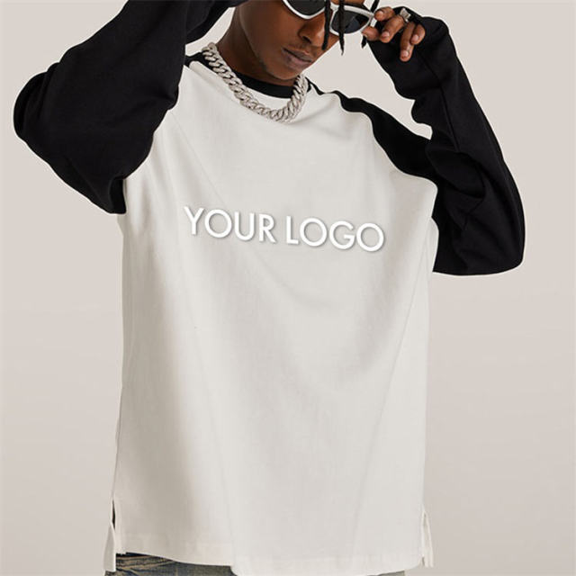 Wholesale Organic Cotton Long Sleeve Oversized T-Shirt Custom Logo Color Matching Raglan Sleeve Blank T-Shirts,Shuliqi Apparel - Men's Clothing Wholesale Manufacturer,Wholesale Organic Cotton Long Sleeve Oversized T-Shirt Custom Logo Color Matching Raglan Sleeve Blank T-Shirts