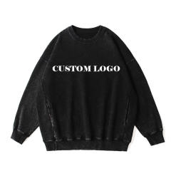 Wholesale Vintage Oversized Sweatshirt Fashion Custom Heavy Weight Cotton Washed Crewneck Sweatshirt,Shuliqi Apparel - Men's Clothing Wholesale Manufacturer,Wholesale Vintage Oversized Sweatshirt Fashion Custom Heavy Weight Cotton Washed Crewneck Sweatshirt