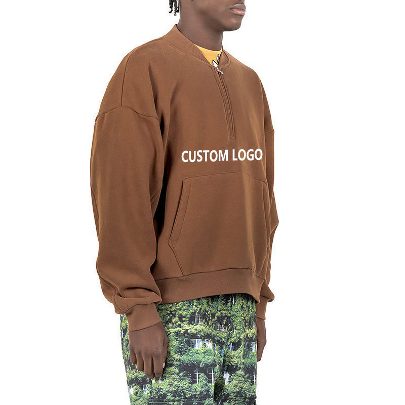 Streetwear Custom Vintage Blank Quarter Zip Pullover Hoodie 100% Cotton Fleece Crewneck Sweatshirt for Men,Shuliqi Apparel - Men's Clothing Wholesale Manufacturer,Streetwear Custom Vintage Blank Quarter Zip Pullover Hoodie 100% Cotton Fleece Crewneck Sweatshirt for Men