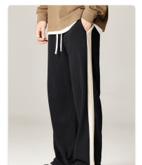 Wholesale Mens Streetwear Drawstring Wide Leg Trousers Custom Vintage Side Striped Track Pants For Men Baggy Sweatpants,Shuliqi Apparel - Men's Clothing Wholesale Manufacturer,Wholesale Mens Streetwear Drawstring Wide Leg Trousers Custom Vintage Side Striped Track Pants For Men Baggy Sweatpants