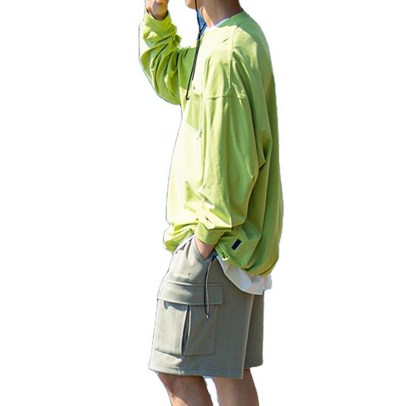 Wholesale Solid Color Sunscreen Long Sleeved T-Shirt Unisex Custom Oversized T Shirt For Men With Front Pocket,Shuliqi Apparel - Men's Clothing Wholesale Manufacturer,Wholesale Solid Color Sunscreen Long Sleeved T-Shirt Unisex Custom Oversized T Shirt For Men With Front Pocket