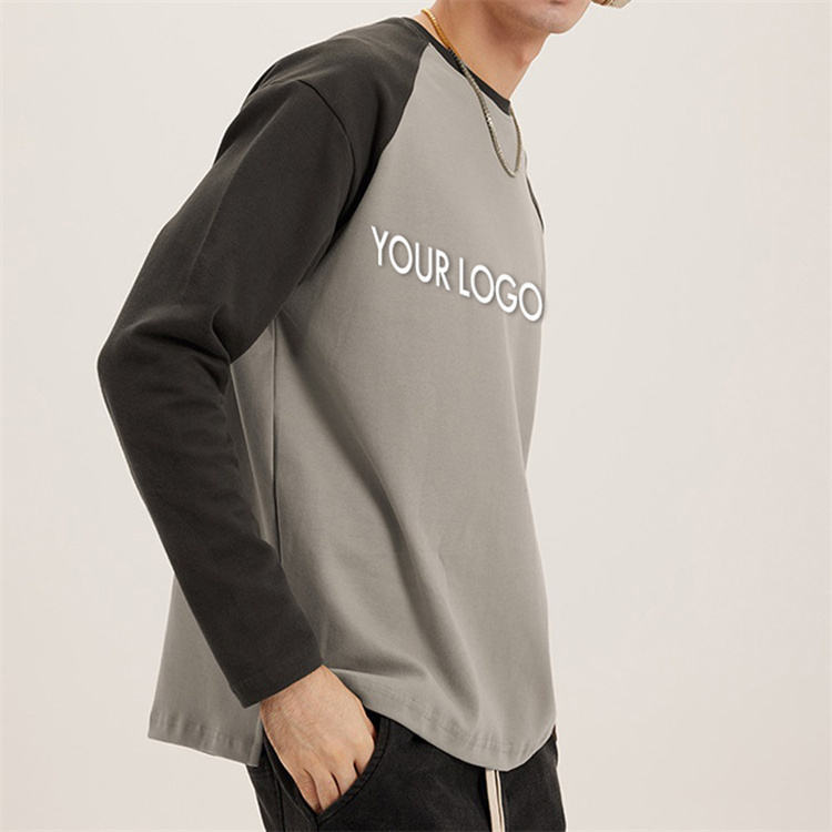 Wholesale Organic Cotton Long Sleeve Oversized T-Shirt Custom Logo Color Matching Raglan Sleeve Blank T-Shirts,Shuliqi Apparel - Men's Clothing Wholesale Manufacturer,Wholesale Organic Cotton Long Sleeve Oversized T-Shirt Custom Logo Color Matching Raglan Sleeve Blank T-Shirts