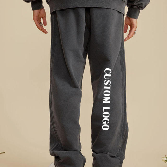 Vintage Jogger Trousers Straight Leg Sweat Pants Heavyweight Cotton Acid Washed Loose Flared Sweatpants,Shuliqi Apparel - Men's Clothing Wholesale Manufacturer,Vintage Jogger Trousers Straight Leg Sweat Pants Heavyweight Cotton Acid Washed Loose Flared Sweatpants