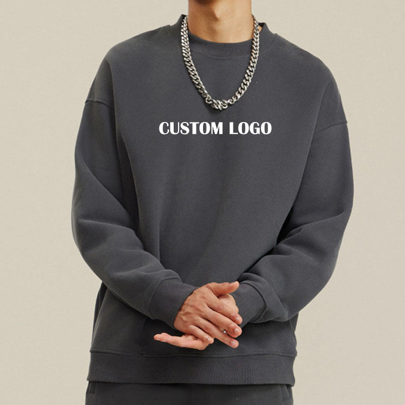 Fashion Logo Printing Thick Fleece Hoodies Custom Logo Drop Shoulder Heavy Weight Cotton Crewneck Sweatshirt For Men,Shuliqi Apparel - Men's Clothing Wholesale Manufacturer,Fashion Logo Printing Thick Fleece Hoodies Custom Logo Drop Shoulder Heavy Weight Cotton Crewneck Sweatshirt For Men