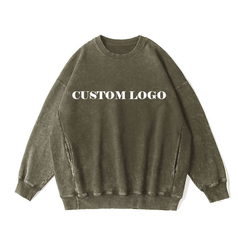 Wholesale Vintage Oversized Sweatshirt Fashion Custom Heavy Weight Cotton Washed Crewneck Sweatshirt,Shuliqi Apparel - Men's Clothing Wholesale Manufacturer,Wholesale Vintage Oversized Sweatshirt Fashion Custom Heavy Weight Cotton Washed Crewneck Sweatshirt