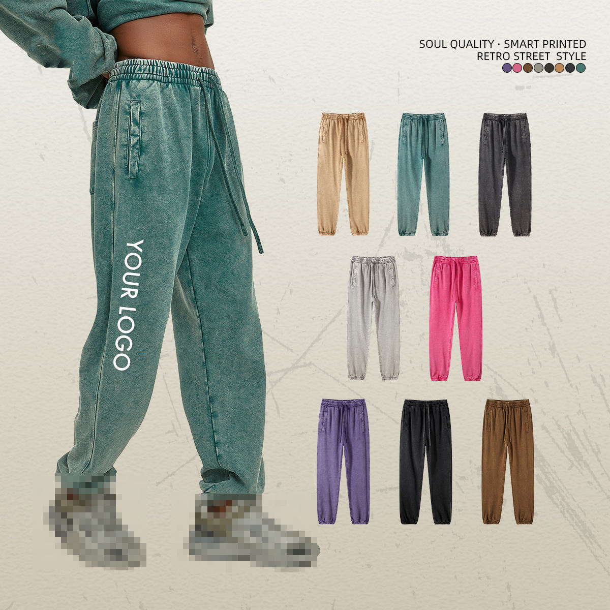 New Trendy Street Wear Oversized Unisex Joggers Custom Heavy Weight 420G Cotton Acid Washed Sweatpants,Shuliqi Apparel - Men's Clothing Wholesale Manufacturer,New Trendy Street Wear Oversized Unisex Joggers Custom Heavy Weight 420G Cotton Acid Washed Sweatpants