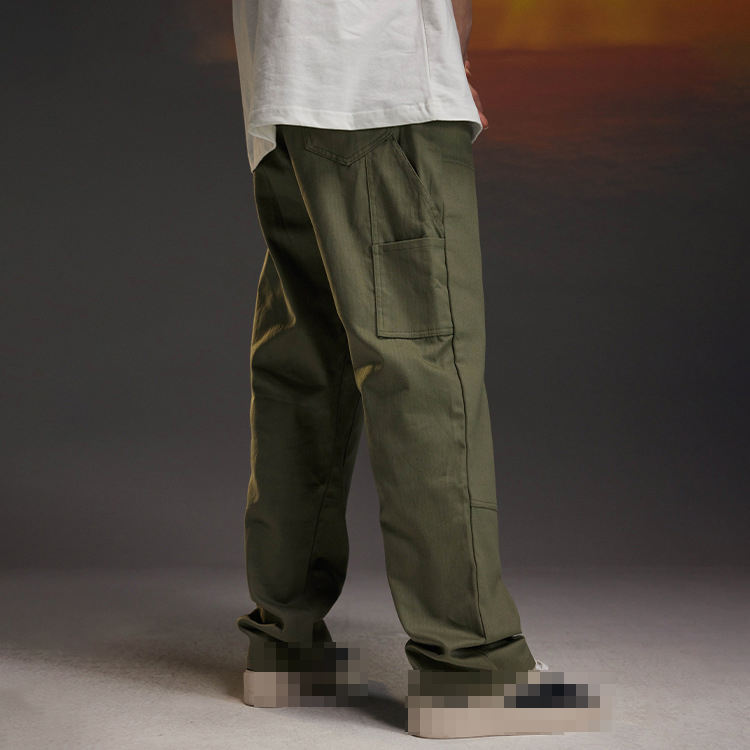 Spring Autumn Retro Hip Hop Solid Color Multi-Pocket Straight Leg Pants Retro Casual Loose Men's Trousers,Shuliqi Apparel - Men's Clothing Wholesale Manufacturer,Spring Autumn Retro Hip Hop Solid Color Multi-Pocket Straight Leg Pants Retro Casual Loose Men's Trousers