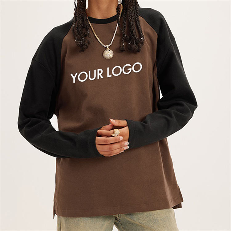 Wholesale Organic Cotton Long Sleeve Oversized T-Shirt Custom Logo Color Matching Raglan Sleeve Blank T-Shirts,Shuliqi Apparel - Men's Clothing Wholesale Manufacturer,Wholesale Organic Cotton Long Sleeve Oversized T-Shirt Custom Logo Color Matching Raglan Sleeve Blank T-Shirts