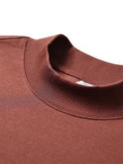 Hip Hop Streetwear Custom Logo High Quality Heavyweight Cotton Mock Neck T-Shirt Half High Neck Long Sleeve Oversized T Shirt,Shuliqi Apparel - Men's Clothing Wholesale Manufacturer,Hip Hop Streetwear Custom Logo High Quality Heavyweight Cotton Mock Neck T-Shirt Half High Neck Long Sleeve Oversized T Shirt
