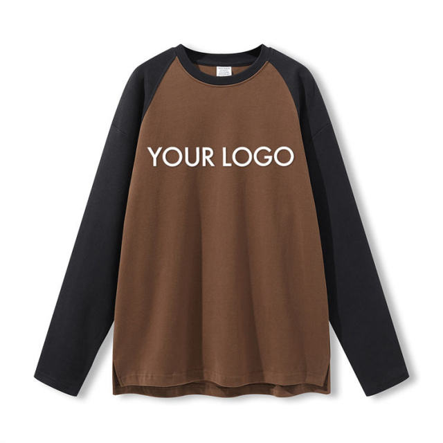 Wholesale Organic Cotton Long Sleeve Oversized T-Shirt Custom Logo Color Matching Raglan Sleeve Blank T-Shirts,Shuliqi Apparel - Men's Clothing Wholesale Manufacturer,Wholesale Organic Cotton Long Sleeve Oversized T-Shirt Custom Logo Color Matching Raglan Sleeve Blank T-Shirts