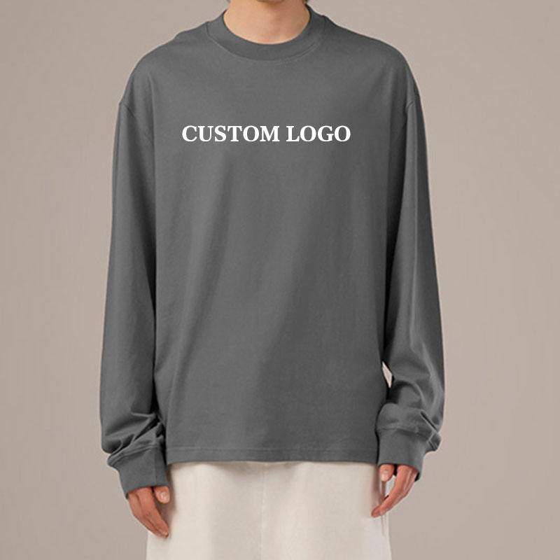 Wholesale 250G Cotton Heavyweight Washed Long Sleeve T-Shirt Vintage Pure Cotton Acid Wash Blank Tshirt For Men,Shuliqi Apparel - Men's Clothing Wholesale Manufacturer,Wholesale 250G Cotton Heavyweight Washed Long Sleeve T-Shirt Vintage Pure Cotton Acid Wash Blank Tshirt For Men