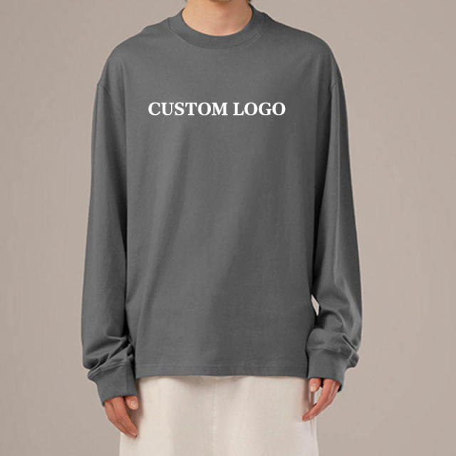 Wholesale 250G Cotton Heavyweight Washed Long Sleeve T-Shirt Vintage Pure Cotton Acid Wash Blank Tshirt For Men,Shuliqi Apparel - Men's Clothing Wholesale Manufacturer,Wholesale 250G Cotton Heavyweight Washed Long Sleeve T-Shirt Vintage Pure Cotton Acid Wash Blank Tshirt For Men