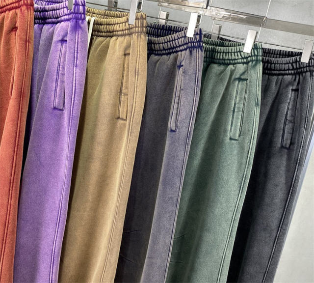 Elastic Waist Drawstring Thick Unisex Sweatpants Custom Vintage Acid Wash Jogger Trousers For Men,Shuliqi Apparel - Men's Clothing Wholesale Manufacturer,Elastic Waist Drawstring Thick Unisex Sweatpants Custom Vintage Acid Wash Jogger Trousers For Men