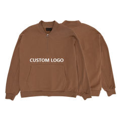 Streetwear Custom Vintage Blank Quarter Zip Pullover Hoodie 100% Cotton Fleece Crewneck Sweatshirt for Men,Shuliqi Apparel - Men's Clothing Wholesale Manufacturer,Streetwear Custom Vintage Blank Quarter Zip Pullover Hoodie 100% Cotton Fleece Crewneck Sweatshirt for Men
