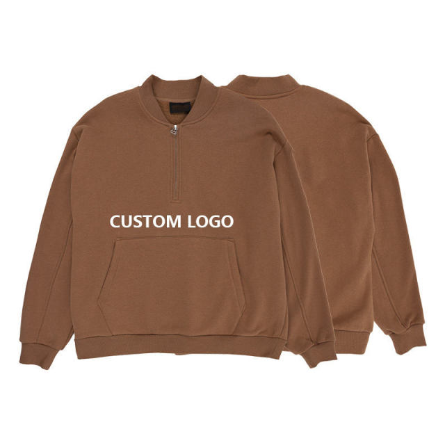 Streetwear Custom Vintage Blank Quarter Zip Pullover Hoodie 100% Cotton Fleece Crewneck Sweatshirt for Men,Shuliqi Apparel - Men's Clothing Wholesale Manufacturer,Streetwear Custom Vintage Blank Quarter Zip Pullover Hoodie 100% Cotton Fleece Crewneck Sweatshirt for Men