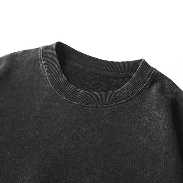 Wholesale Vintage Oversized Sweatshirt Fashion Custom Heavy Weight Cotton Washed Crewneck Sweatshirt,Shuliqi Apparel - Men's Clothing Wholesale Manufacturer,Wholesale Vintage Oversized Sweatshirt Fashion Custom Heavy Weight Cotton Washed Crewneck Sweatshirt