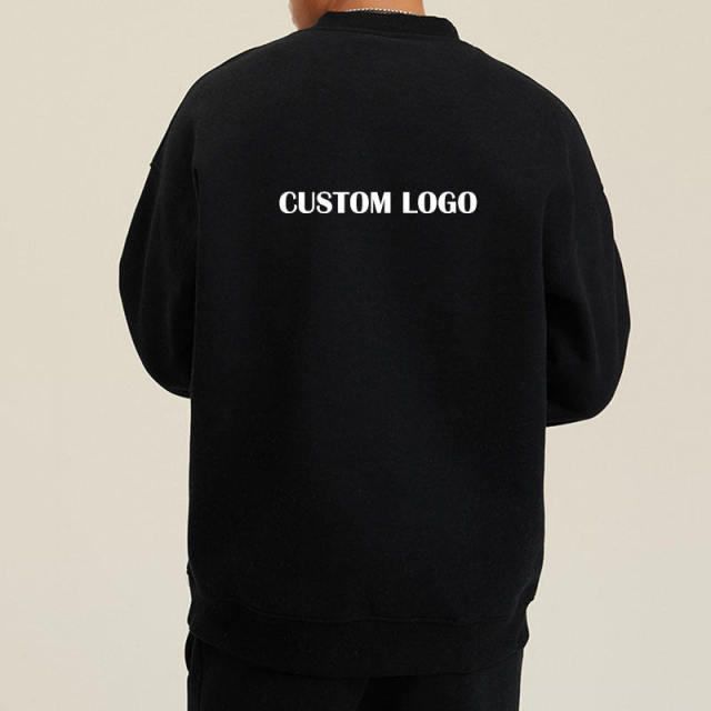 Fashion Logo Printing Thick Fleece Hoodies Custom Logo Drop Shoulder Heavy Weight Cotton Crewneck Sweatshirt For Men,Shuliqi Apparel - Men's Clothing Wholesale Manufacturer,Fashion Logo Printing Thick Fleece Hoodies Custom Logo Drop Shoulder Heavy Weight Cotton Crewneck Sweatshirt For Men