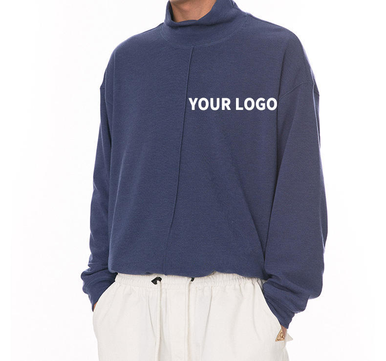OEM Custom Logo Loose Casual Unisex Heavy Tshirt Mock Neck Long Sleeve Oversized Blank T Shirt,Shuliqi Apparel - Men's Clothing Wholesale Manufacturer,OEM Custom Logo Loose Casual Unisex Heavy Tshirt Mock Neck Long Sleeve Oversized Blank T Shirt