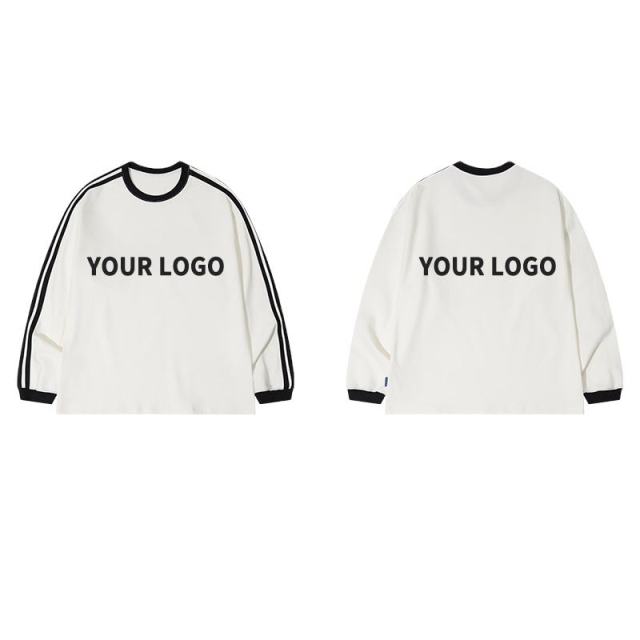 Custom Round Neck Sweatshirt 100% Cotton Reto Letter Logo Drop Shoulder Thick Long Sleeve Crewneck T shirt for men,Shuliqi Apparel - Men's Clothing Wholesale Manufacturer,Custom Round Neck Sweatshirt 100% Cotton Reto Letter Logo Drop Shoulder Thick Long Sleeve Crewneck T shirt for men
