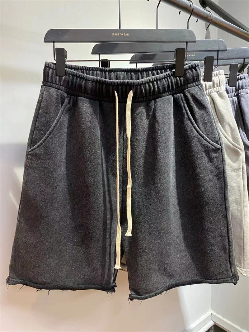 Custom Unisex Distressed Faded Sweat Shorts Raw Edge French Terry Cotton Acid Wash Shorts Men,Shuliqi Apparel - Men's Clothing Wholesale Manufacturer,Custom Unisex Distressed Faded Sweat Shorts Raw Edge French Terry Cotton Acid Wash Shorts Men