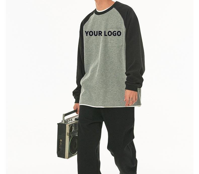 Premium 100% Cotton T-Shirt Custom Embroidered Logo Design Long Sleeve Waffle Fabric Raglan Sleeve T Shirt For Men,Shuliqi Apparel - Men's Clothing Wholesale Manufacturer,Premium 100% Cotton T-Shirt Custom Embroidered Logo Design Long Sleeve Waffle Fabric Raglan Sleeve T Shirt For Men