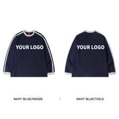 Custom Round Neck Sweatshirt 100% Cotton Reto Letter Logo Drop Shoulder Thick Long Sleeve Crewneck T shirt for men,Shuliqi Apparel - Men's Clothing Wholesale Manufacturer,Custom Round Neck Sweatshirt 100% Cotton Reto Letter Logo Drop Shoulder Thick Long Sleeve Crewneck T shirt for men