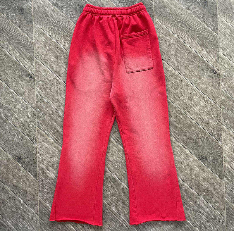Streetwear 100% Cotton Raw Hem Cut Edge Acid Wash Flare Sweat Pants Custom Puff Print Flared Sweatpants For Men,Shuliqi Apparel - Men's Clothing Wholesale Manufacturer,Streetwear 100% Cotton Raw Hem Cut Edge Acid Wash Flare Sweat Pants Custom Puff Print Flared Sweatpants For Men