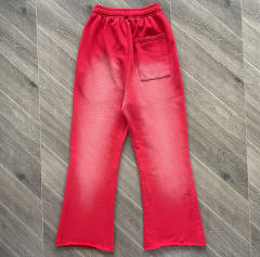 Streetwear 100% Cotton Raw Hem Cut Edge Acid Wash Flare Sweat Pants Custom Puff Print Flared Sweatpants For Men,Shuliqi Apparel - Men's Clothing Wholesale Manufacturer,Streetwear 100% Cotton Raw Hem Cut Edge Acid Wash Flare Sweat Pants Custom Puff Print Flared Sweatpants For Men