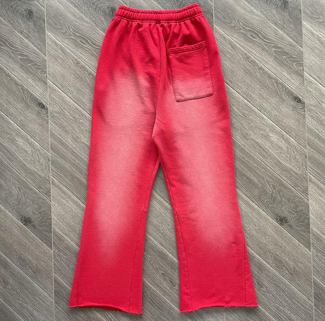 Streetwear 100% Cotton Raw Hem Cut Edge Acid Wash Flare Sweat Pants Custom Puff Print Flared Sweatpants For Men,Shuliqi Apparel - Men's Clothing Wholesale Manufacturer,Streetwear 100% Cotton Raw Hem Cut Edge Acid Wash Flare Sweat Pants Custom Puff Print Flared Sweatpants For Men