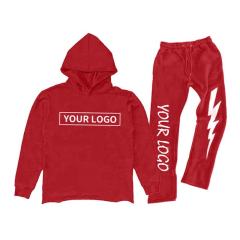 Men Stacked Sweatsuit Raw Hem Cut Edge Hoodie And Jogger Sweatpants Set Custom Logo Graphic 3D Puff Print Flared Tracksuit,Shuliqi Apparel - Men's Clothing Wholesale Manufacturer,Men Stacked Sweatsuit Raw Hem Cut Edge Hoodie And Jogger Sweatpants Set Custom Logo Graphic 3D Puff Print Flared Tracksuit