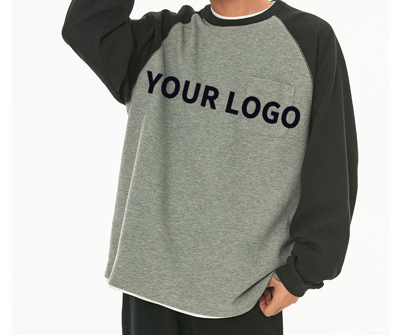 Premium 100% Cotton T-Shirt Custom Embroidered Logo Design Long Sleeve Waffle Fabric Raglan Sleeve T Shirt For Men,Shuliqi Apparel - Men's Clothing Wholesale Manufacturer,Premium 100% Cotton T-Shirt Custom Embroidered Logo Design Long Sleeve Waffle Fabric Raglan Sleeve T Shirt For Men