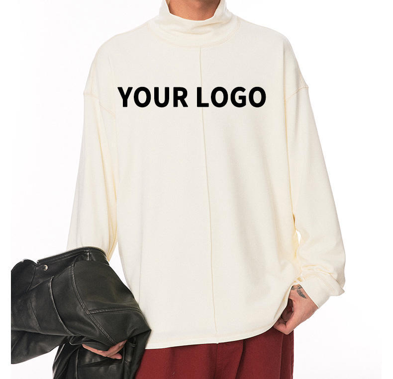 OEM Custom Logo Loose Casual Unisex Heavy Tshirt Mock Neck Long Sleeve Oversized Blank T Shirt,Shuliqi Apparel - Men's Clothing Wholesale Manufacturer,OEM Custom Logo Loose Casual Unisex Heavy Tshirt Mock Neck Long Sleeve Oversized Blank T Shirt