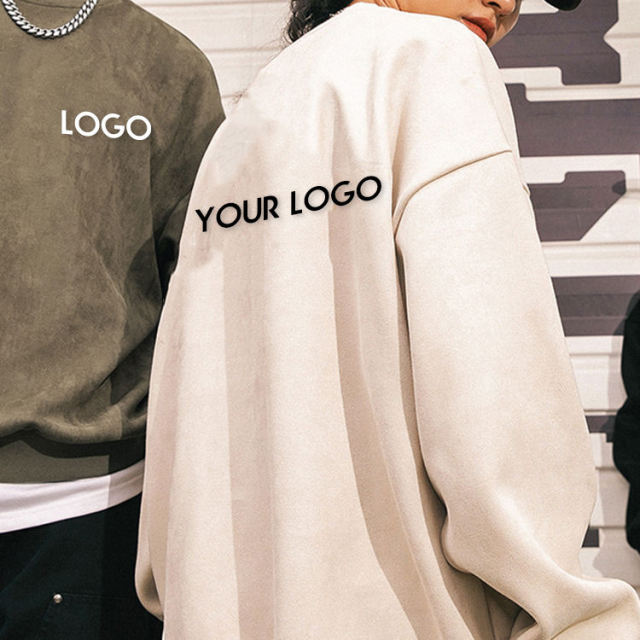 Autumn Winter Retro 3D Embossed Logo Crew Neck Drop Shoulder Men's Hip Hop Sweatshirt Heavyweight Suede Oversized Sweatshirt,Shuliqi Apparel - Men's Clothing Wholesale Manufacturer,Autumn Winter Retro 3D Embossed Logo Crew Neck Drop Shoulder Men's Hip Hop Sweatshirt Heavyweight Suede Oversized Sweatshirt