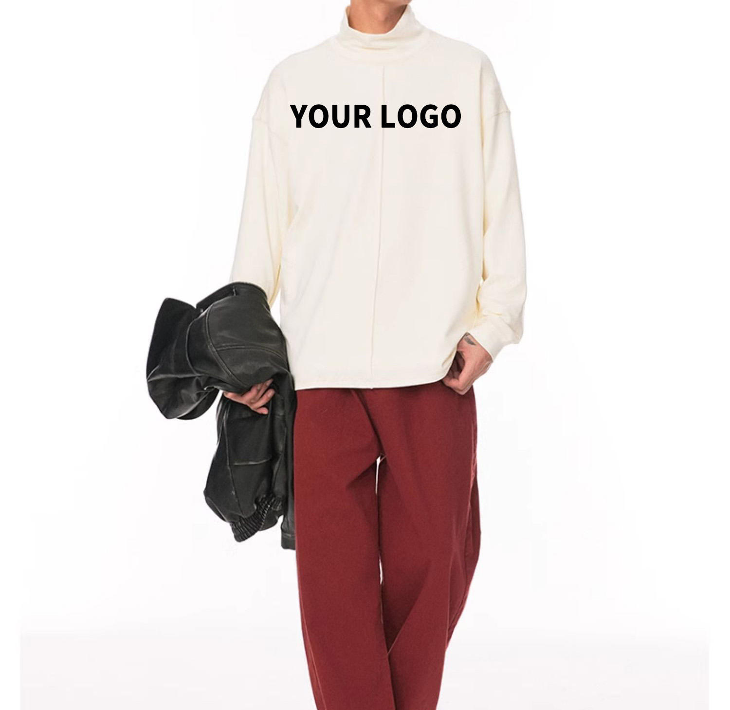 OEM Custom Logo Loose Casual Unisex Heavy Tshirt Mock Neck Long Sleeve Oversized Blank T Shirt,Shuliqi Apparel - Men's Clothing Wholesale Manufacturer,OEM Custom Logo Loose Casual Unisex Heavy Tshirt Mock Neck Long Sleeve Oversized Blank T Shirt