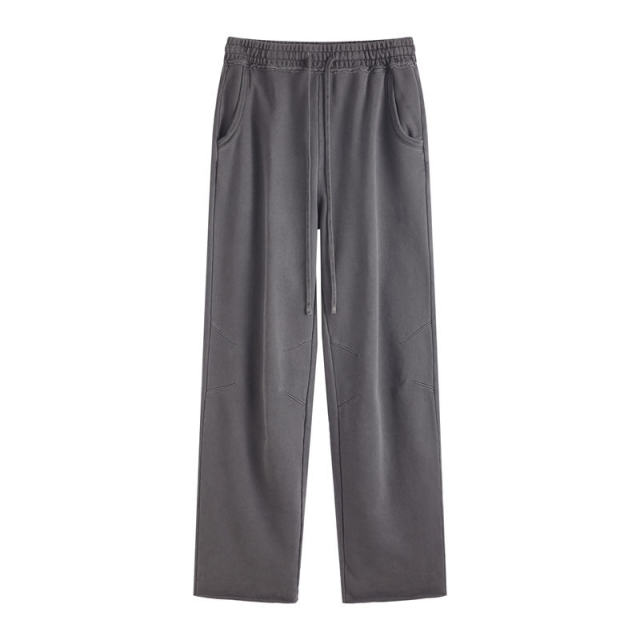 Wholesale Cotton Men's Joggers Straight Leg Sweat Pants Blank Acid Wash Custom Puff Print Flare Sweatpants For Men,Shuliqi Apparel - Men's Clothing Wholesale Manufacturer,Wholesale Cotton Men's Joggers Straight Leg Sweat Pants Blank Acid Wash Custom Puff Print Flare Sweatpants For Men