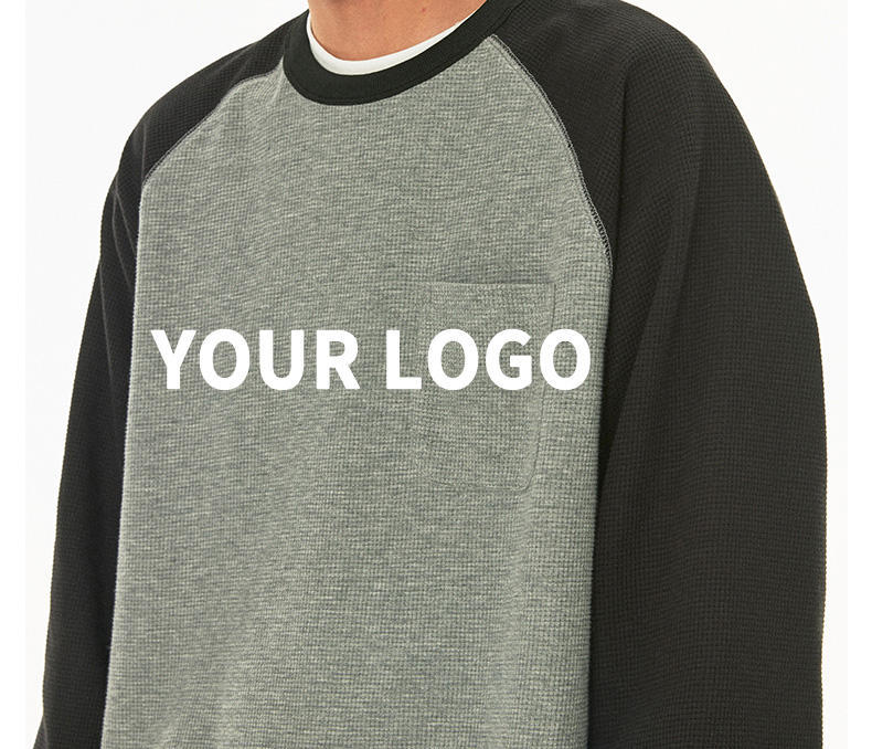 Premium 100% Cotton T-Shirt Custom Embroidered Logo Design Long Sleeve Waffle Fabric Raglan Sleeve T Shirt For Men,Shuliqi Apparel - Men's Clothing Wholesale Manufacturer,Premium 100% Cotton T-Shirt Custom Embroidered Logo Design Long Sleeve Waffle Fabric Raglan Sleeve T Shirt For Men