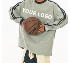 Custom Round Neck Sweatshirt 100% Cotton Reto Letter Logo Drop Shoulder Thick Long Sleeve Crewneck T shirt for men,Shuliqi Apparel - Men's Clothing Wholesale Manufacturer,Custom Round Neck Sweatshirt 100% Cotton Reto Letter Logo Drop Shoulder Thick Long Sleeve Crewneck T shirt for men