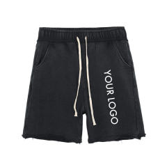 Custom Unisex Distressed Faded Sweat Shorts Raw Edge French Terry Cotton Acid Wash Shorts Men,Shuliqi Apparel - Men's Clothing Wholesale Manufacturer,Custom Unisex Distressed Faded Sweat Shorts Raw Edge French Terry Cotton Acid Wash Shorts Men