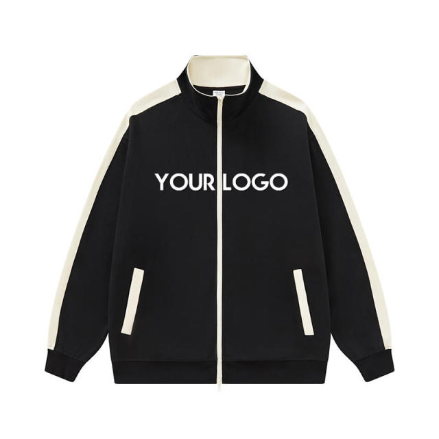 OEM Custom Embroidery Logo Unisex Blank Plain Zip Up Hoodie Side Striped Contrast 420G Cotton Sports Jacket,Shuliqi Apparel - Men's Clothing Wholesale Manufacturer,OEM Custom Embroidery Logo Unisex Blank Plain Zip Up Hoodie Side Striped Contrast 420G Cotton Sports Jacket
