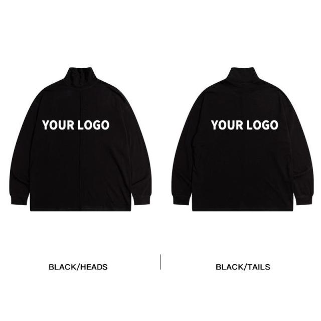 OEM Custom Logo Loose Casual Unisex Heavy Tshirt Mock Neck Long Sleeve Oversized Blank T Shirt,Shuliqi Apparel - Men's Clothing Wholesale Manufacturer,OEM Custom Logo Loose Casual Unisex Heavy Tshirt Mock Neck Long Sleeve Oversized Blank T Shirt