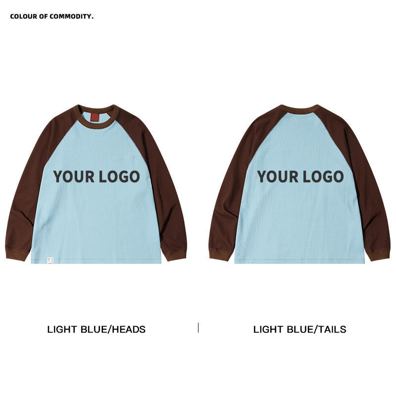 Premium 100% Cotton T-Shirt Custom Embroidered Logo Design Long Sleeve Waffle Fabric Raglan Sleeve T Shirt For Men,Shuliqi Apparel - Men's Clothing Wholesale Manufacturer,Premium 100% Cotton T-Shirt Custom Embroidered Logo Design Long Sleeve Waffle Fabric Raglan Sleeve T Shirt For Men
