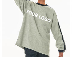 Custom Round Neck Sweatshirt 100% Cotton Reto Letter Logo Drop Shoulder Thick Long Sleeve Crewneck T shirt for men,Shuliqi Apparel - Men's Clothing Wholesale Manufacturer,Custom Round Neck Sweatshirt 100% Cotton Reto Letter Logo Drop Shoulder Thick Long Sleeve Crewneck T shirt for men