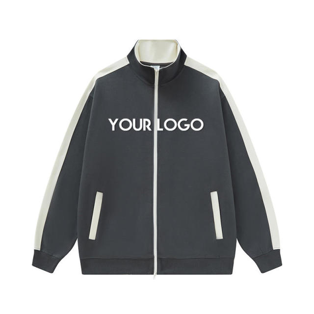 OEM Custom Embroidery Logo Unisex Blank Plain Zip Up Hoodie Side Striped Contrast 420G Cotton Sports Jacket,Shuliqi Apparel - Men's Clothing Wholesale Manufacturer,OEM Custom Embroidery Logo Unisex Blank Plain Zip Up Hoodie Side Striped Contrast 420G Cotton Sports Jacket